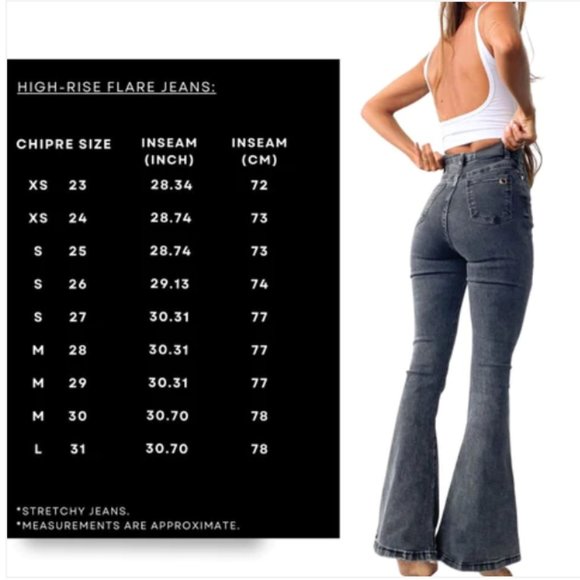 Chipre Denim Sunny High-Rise Oxford Jean Flare - Picture 6 of 6